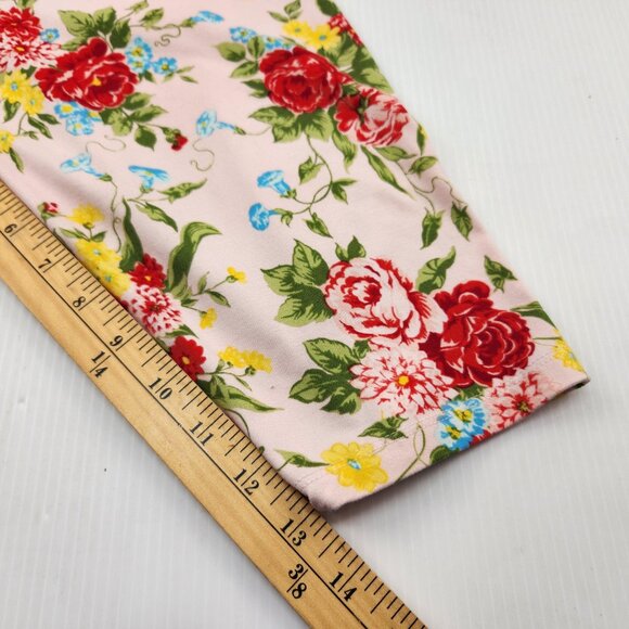 Pioneer Women Pink Floral Popover Top Size XXXL, 3XL,  V Neck, Large Pink Flower - Picture 8 of 9